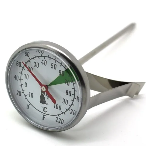 Digital Coffee Thermometer providing a precise reading for milk frothing