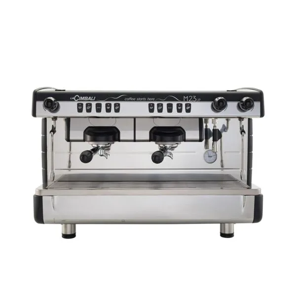“Cimbali M23 UP 2-Group Italian commercial espresso machine supplied by Coffee Planet Bangladesh, the only authorised La Cimbali distributor in Bangladesh.”