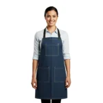 Professional light blue café apron with pockets for baristas, Dhaka BD