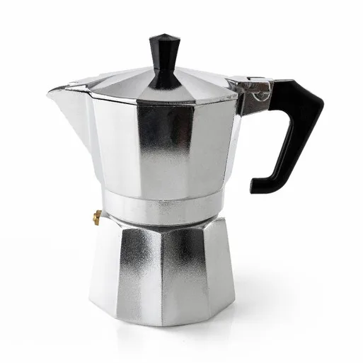 Classic Moka Pot Stovetop Espresso Maker Personal Use with Aluminum Body for Brewing Rich Coffee