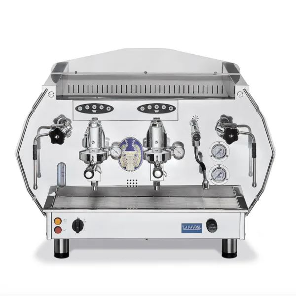 La Pavoni Diamante 2 Group Gold Commercial Espresso Machine with E61 Group Head