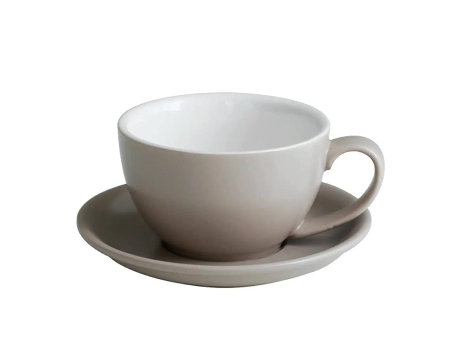 Buy 07 oz Matt Grey Ceramic Coffee Mug with Saucer | Tea Cup, Coffee Cup, Milk Mug – Café & Restaurant Use | Best Price In Bangladesh - Image 1