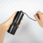 Adjustable grind size coffee hand grinder for espresso and pour over