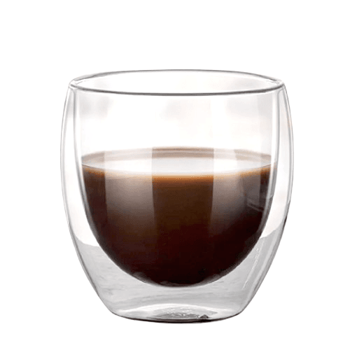 Double Wall Coffee Cup 250ML – Insulated Borosilicate Glass Mug for Hot & Cold Coffee – Bangladesh