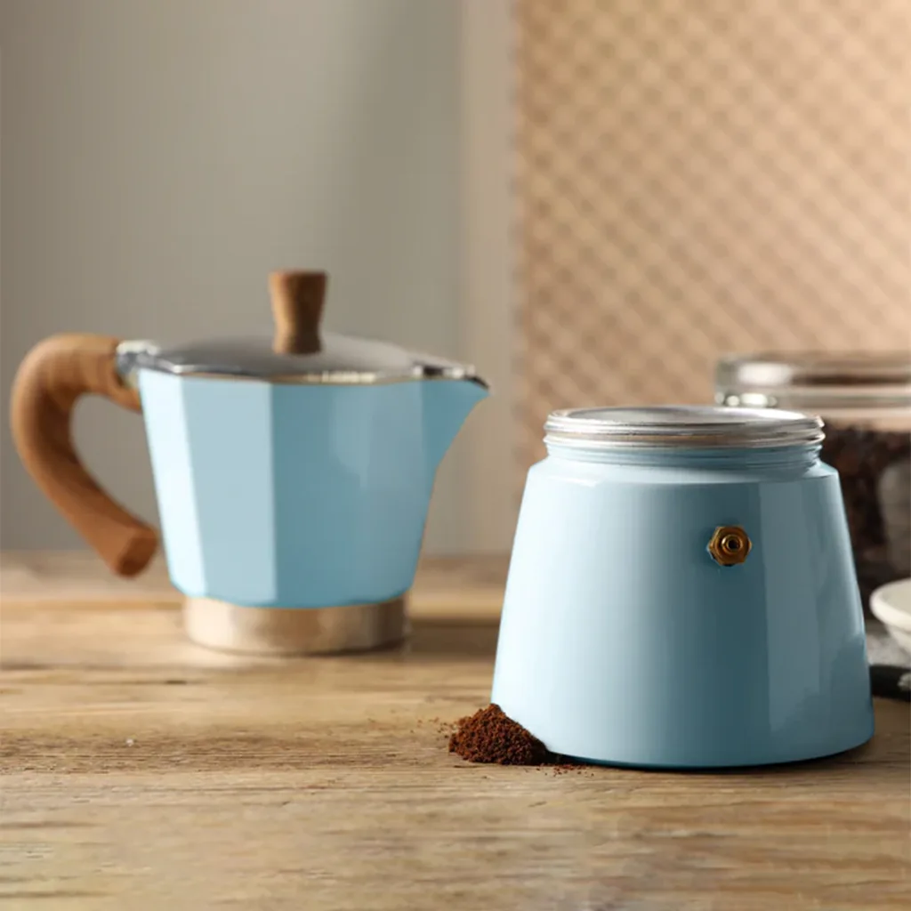Moka pot home coffee setup in Bangladesh