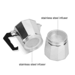 Moka Pot (Stovetop Espresso Maker) – Italian Coffee Brewer | Delivery All Over Bangladesh (600ml) - Image 3