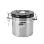 Coffee beans stored in airtight coffee canister