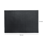 Bar mat holding glasses on bar counter