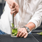 Stainless steel and wooden cocktail muddler options