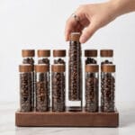 Glass Coffee Bean Storage Tube Set with Wooden Stand | Airtight Coffee Bean Container Set Bangladesh - Image 4